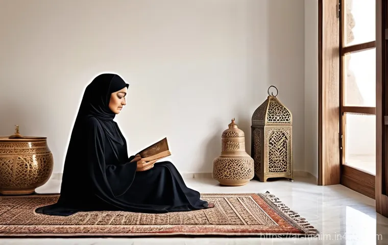 미니멀리즘으로 극복하는 소비습관 - **A tranquil and organized Arab living room, bathed in soft, natural light.** The space features cle...