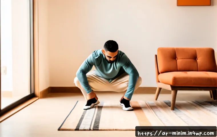미니멀한 공간에서의 운동 루틴 관련 이미지 1
